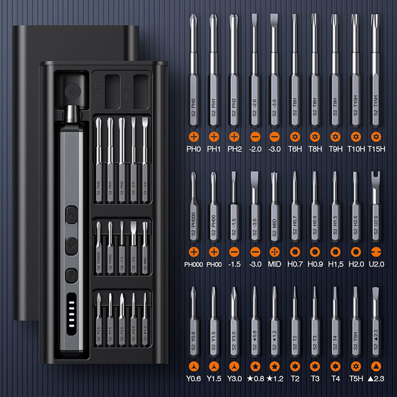 Electric Screwdriver Rechargeable Usb - Set Obeng Listrik Kit Alat Listrik