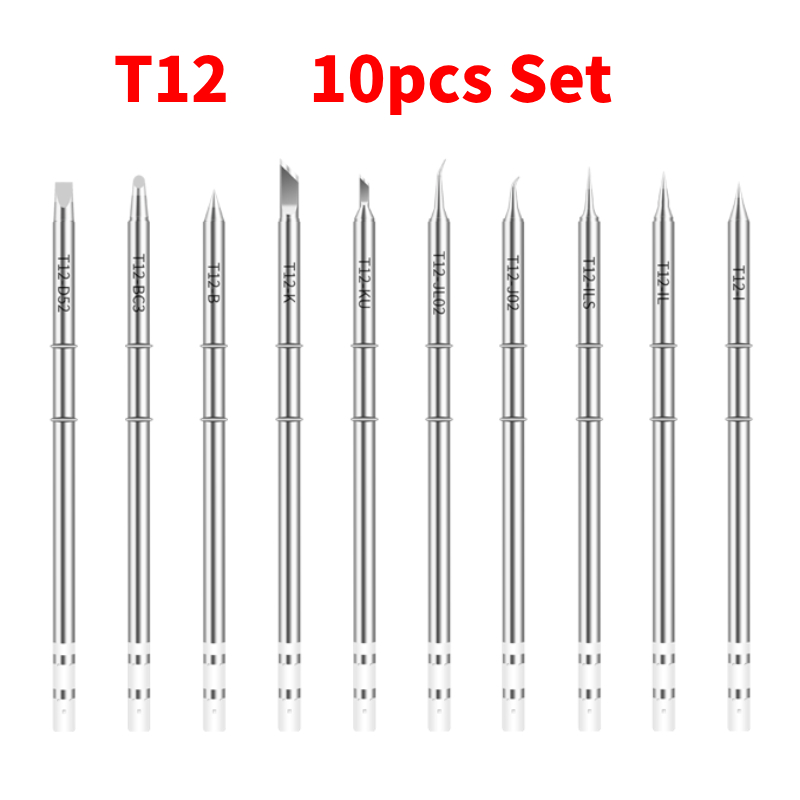 Digital Soldering Station T12 - 10 Buah Set Ujung Besi Solder