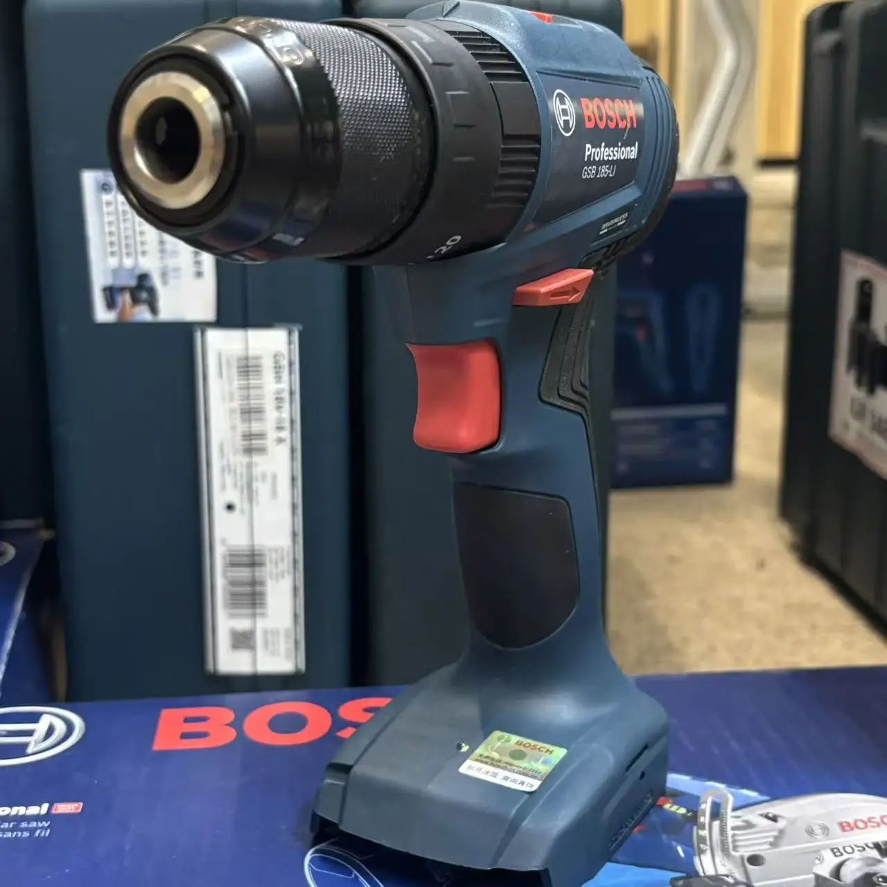 Brushless Cordless Electric Drill 18V - BOSCH GSB 185-LI Bor Impak Tanpa