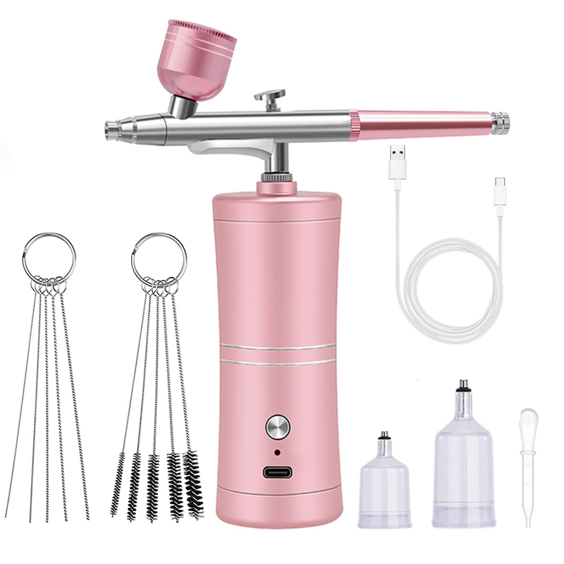 Airbrush Kit With Mini Compressor - Airbrush Cat kuku portabel, pistol sikat