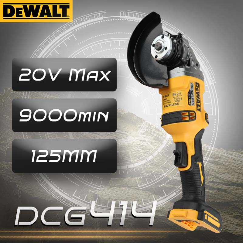 Brushless Angle Grinder Battery Powered - DEWALT DCG414 20V MAX Gerinda Sudut