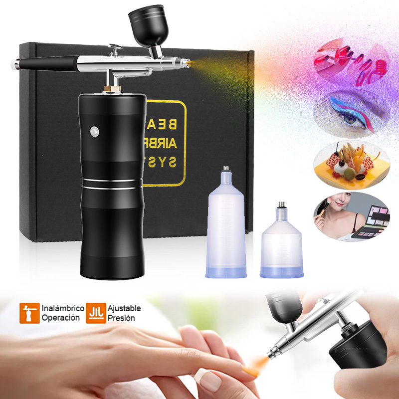 Airbrush Kit With Mini Compressor - Kit Kompresor Udara Mini Semprotan Oksigen
