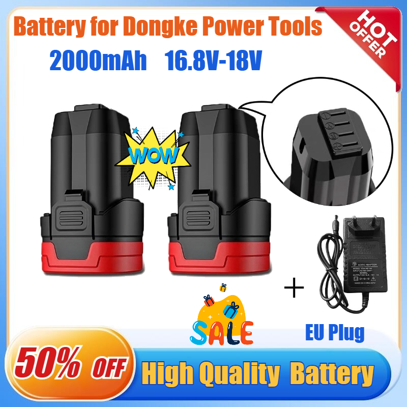 Baterai 16.8V/18V 2.0Ah untuk  - Brushless Cordless Electric Drill 18V ulasan dan harga