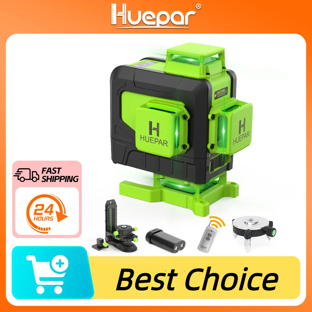 Huepar Level Laser 4D 16 garis - Laser Level 16 Lines 4D Green ulasan dan harga