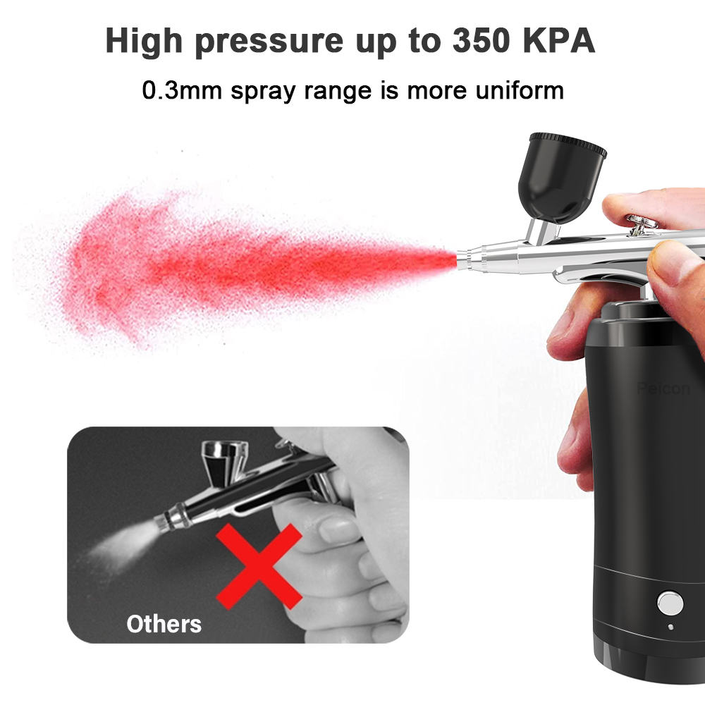 Kit Airbrush tanpa kabel, deng - Airbrush Kit With Mini Compressor ulasan dan harga