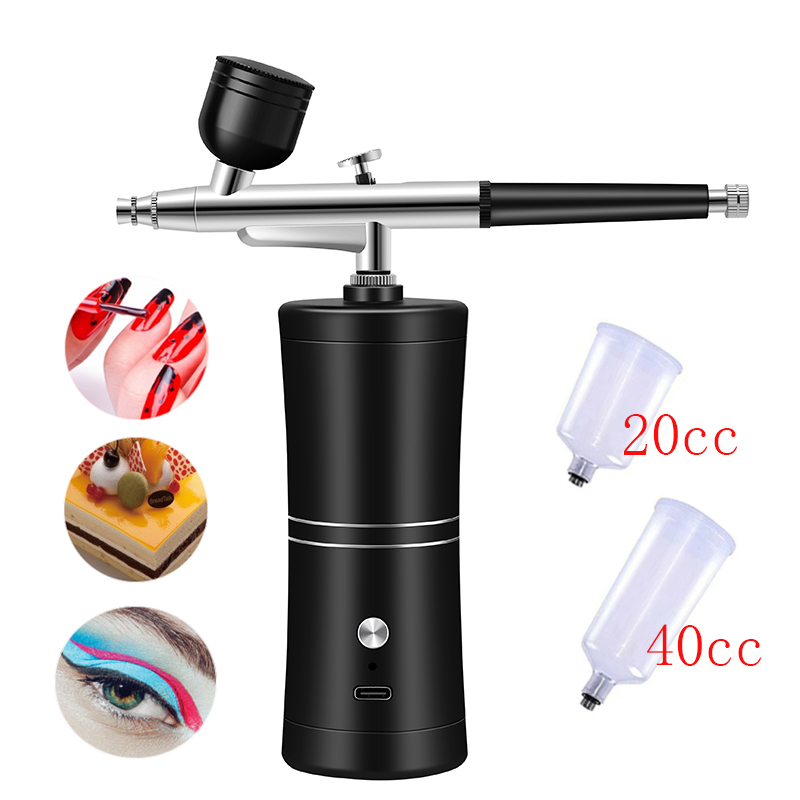 Airbrush Cat kuku portabel, pi - Airbrush Kit With Mini Compressor ulasan dan harga
