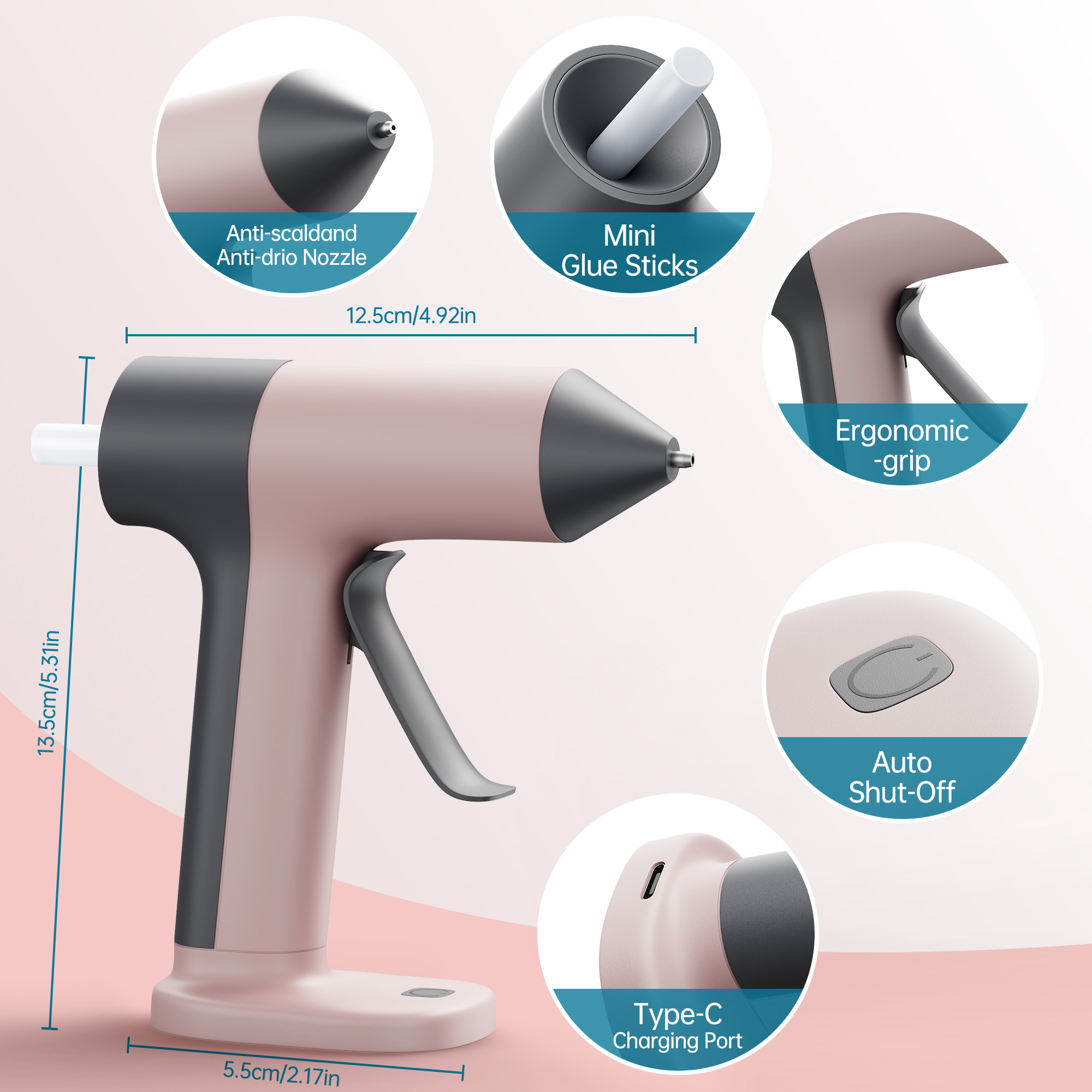 Pistol Lem Panas Nirkabel Pema - Hot Melt Glue Gun Cordless ulasan dan harga