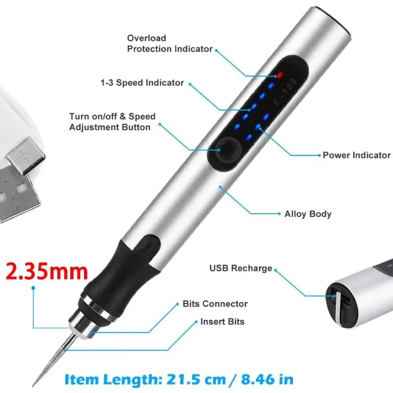 Kit alat ukir putar elektrik U - Cordless Rotary Tool Kit Accessories ulasan dan harga