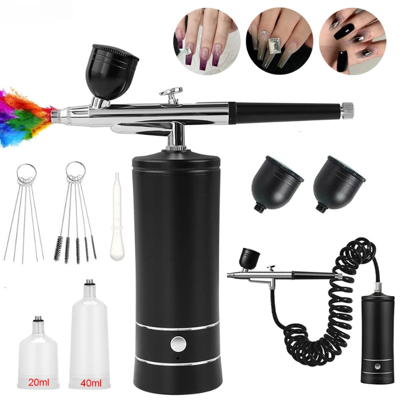 Kit Lukisan Seni Kuku Airbrush - Airbrush Kit With Mini Compressor ulasan dan harga