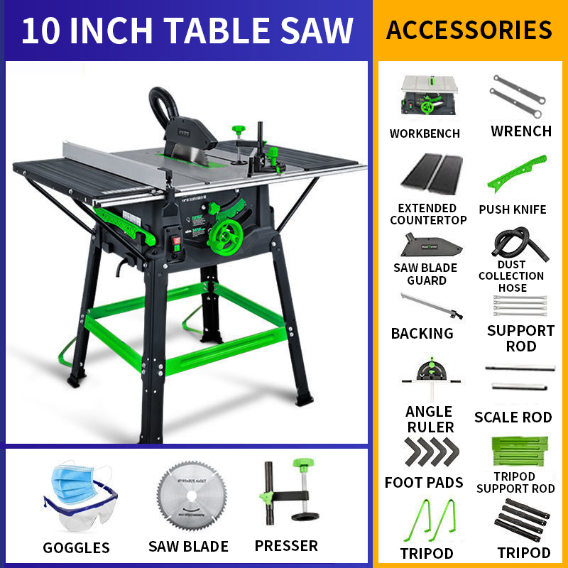 Mesin Gergaji Meja 10 inci 180 - Mini Table Saw For Woodworking ulasan dan harga